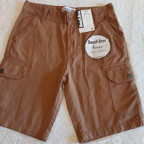 🌺 NWT Mens Beach Bros. Utility Cargo Shorts - Picture 2 of 12